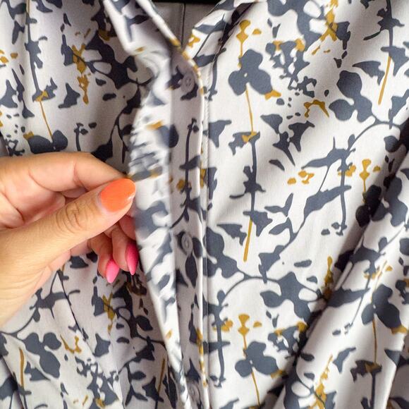 REI Coop Purple + Green Lilac Tint Floral Print Sun Up Midi Shirt Dress - XS - Picture 7 of 9